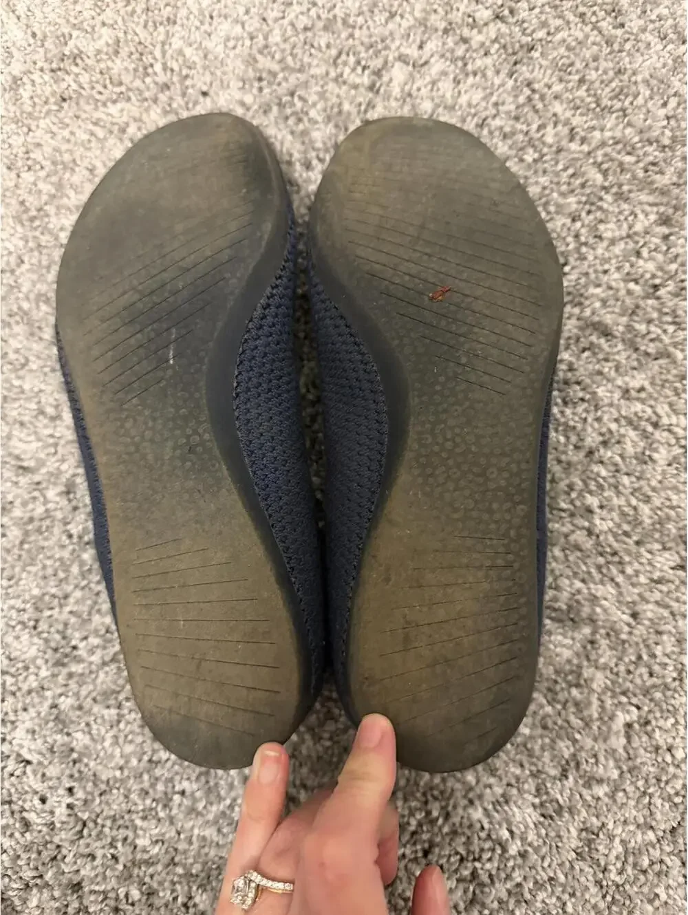 Allbirds Tree Breezers Women's Blue Knit Flats Size 7
